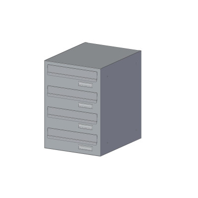 MO 30/4 schránka obojstranná RAL7040