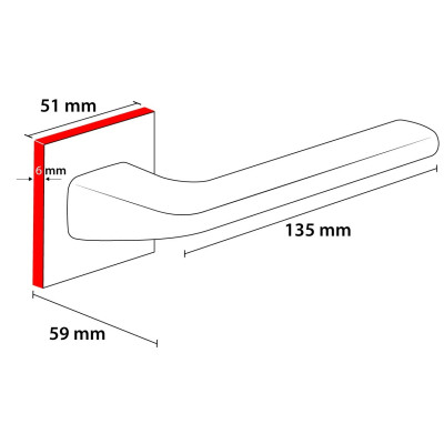 DIVA Fit kľučka nikel brúsený VDIKFINS