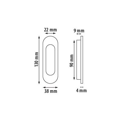 úchytka ovál chróm