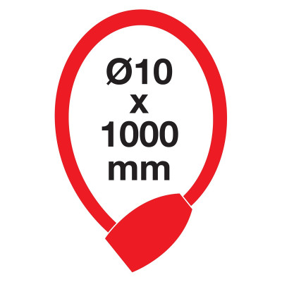 RL.585.10x1000.CRN lankový zámok na bicykel