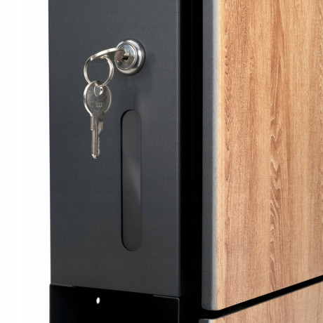 S3693 Poštová schránka Antracit + Imitácia dreva