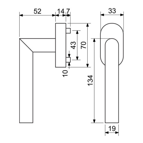 RKW.L-FORM.MD kľučka na okno