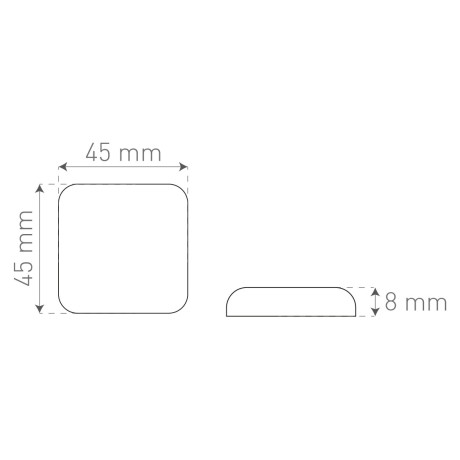 Zidna kvadratna crna kvaka OBK4CZ.