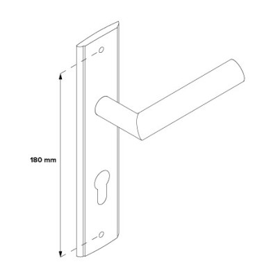 MIRO ulazna kvaka nikl satin 72mm desna VMINP