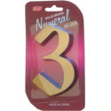 Číslo fasádne " 3 " bronz 125mm