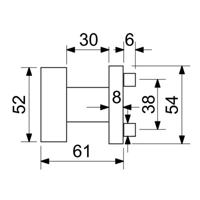 RK.KNOB.03.N kuglica za vrata od nehrđajućeg čelika