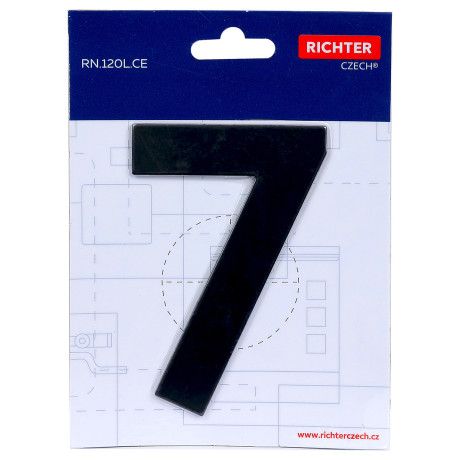 RN.120L.7.CE broj "7" 120mm crna mat