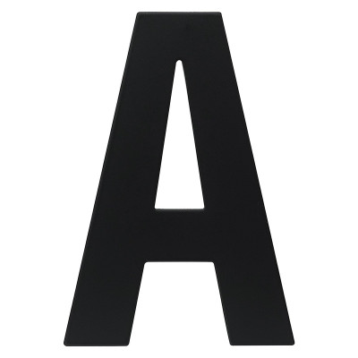 RN.120L.A.CE slovo "A" 120 mm crna mat metalik
