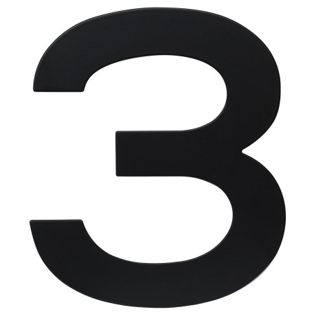 RN.150L.3.CE broj "3" 150mm crna mat