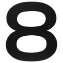 RN.150L.8.CE broj "8" 150 mm crna mat-mat
