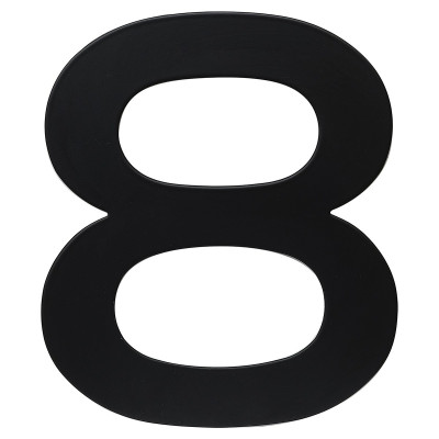 RN.150L.8.CE broj "8" 150 mm crna mat-mat