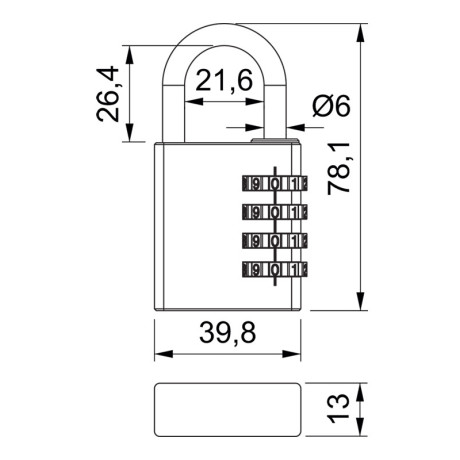 RV.12002.40.STR kodirana vješalica s bravom
