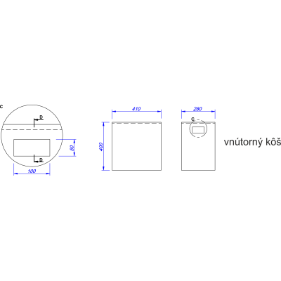 Koš za smeće veliki siv.