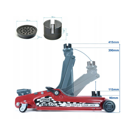 D10559 hidraulički podizač niskog profila 2,5T