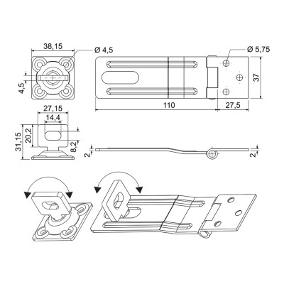 RG.12.110.CRN šarka s okretnim okom