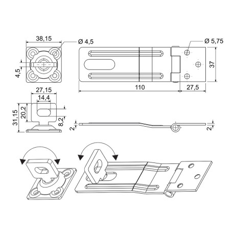 RG.12.110.CRN šarka s okretnim okom