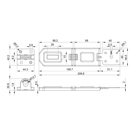 RG.14.160.CRN sigurnosna dvokrilna šarka