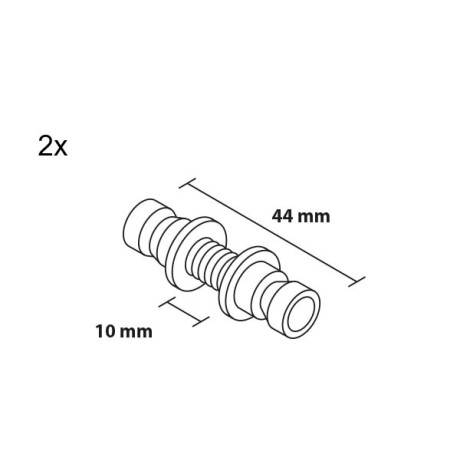 Ručka 100/50 četvrtasta sa kosim bridom, dvostrana.