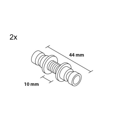 Ručka 50/30 četvrtasta s ravnim rubom, obostrano.