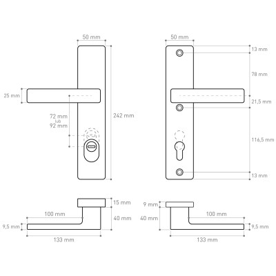 ATLAS sigurnosna brava od nehrđajućeg čelika RC3 AT92IRC3