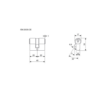 EURO Minus cilindrični umetak Richter Czech