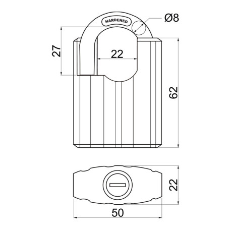 RV.STONE.50 viseći brava