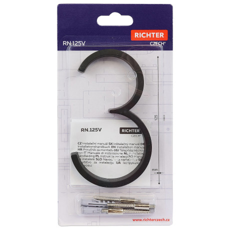 RN.125V.3.CE broj "3" crne boje