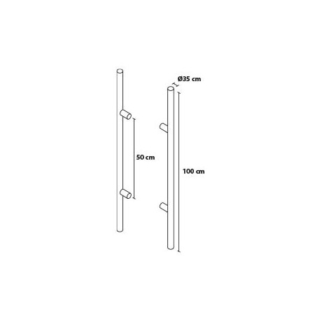 Ručka 100/50 okrugla dvostrana