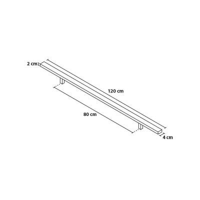 Ručka 120/80 četvrtasta jednostrana