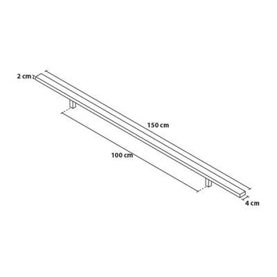 Ručka 150/100 četvrtasta jednostrana