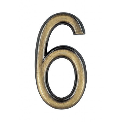 Brojčanik "6" 75mm bakar