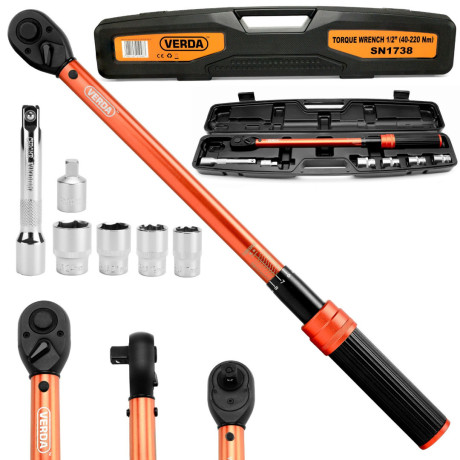 D1738 moment ključ za kotače 1/2" 40-220 Nm