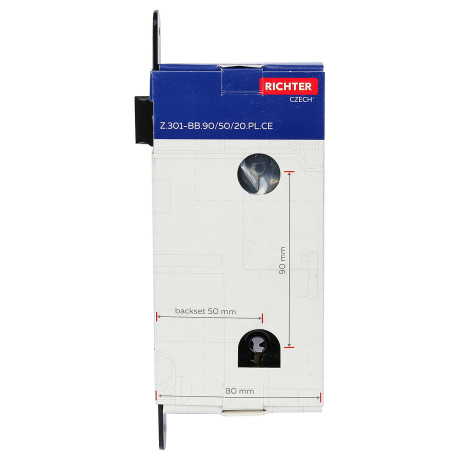 Z.301-BB.90/50/20.PL.CE ugradbeni brava s ključem