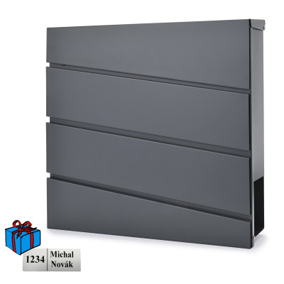 D3645 poštanski sandučić antracit