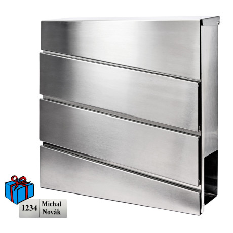 D3643 poštanski sandučić od nehrđajućeg čelika