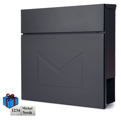 D3689 poštanski sandučić antracit