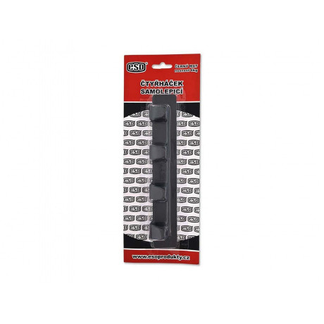 Samoljepljiva četverokutna crna mat