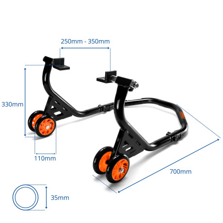 D1720 motociklistički stalak s adapterom L