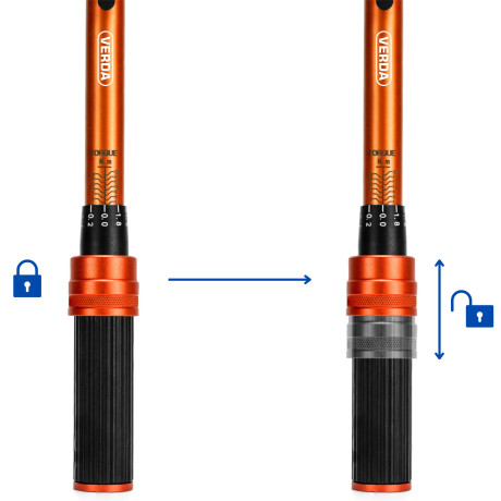 D1751 moment ključ s blokadom 1/4" 1-25 Nm
