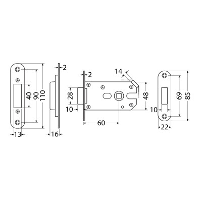 NIMAT magnetska brave za zaključavanje sa leđa