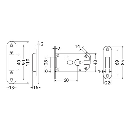 NIMAT magnetska brave za zaključavanje sa leđa