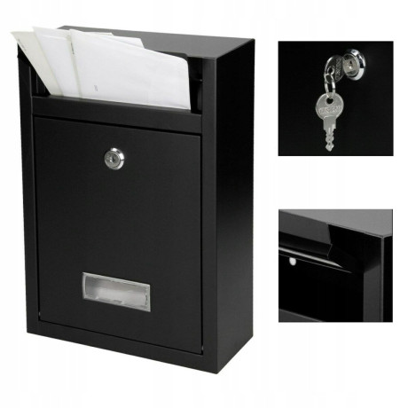 D3664 crna poštanska sandučić