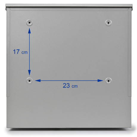 S3637 poštanski sandučić srebrna boja + imitacija drva