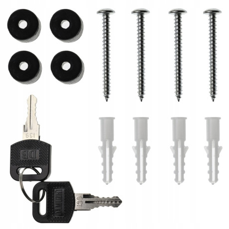 S3637 poštanski sandučić srebrna boja + imitacija drva