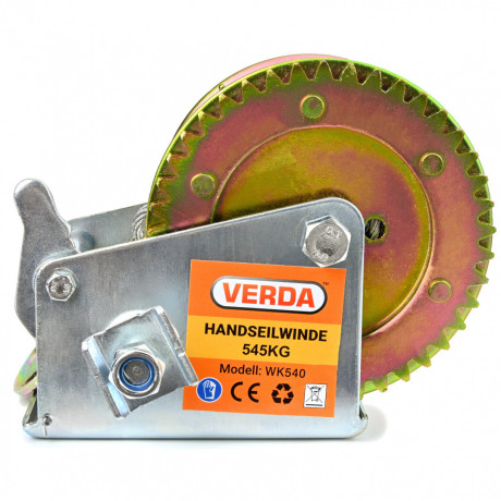 WK540 ručni vitlo s čeličnom sajlom na ručku 545 kg