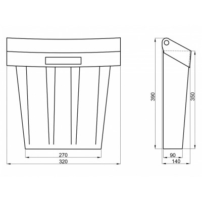 Plastični poštanski sandučić sivi