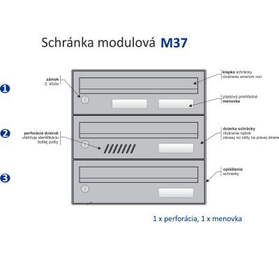 M37/6 modularni sandučić RAL9006