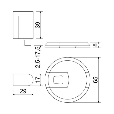 RK.ZAR.BRIXEN.ANT vrata zaustavljač