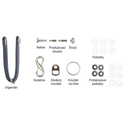 RP.ORGANIZER.B.MOD kožená kľúčenka