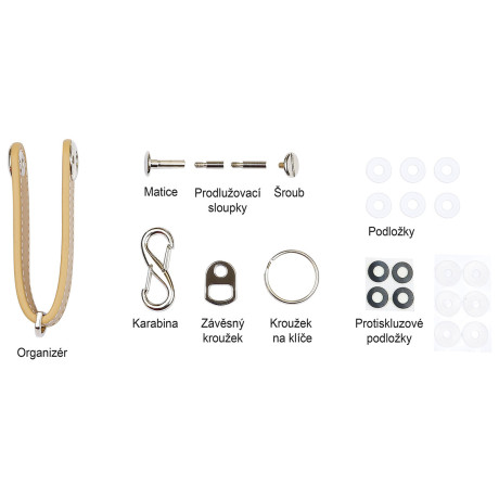 RP.ORGANIZER.B.HND kožená kľúčenka